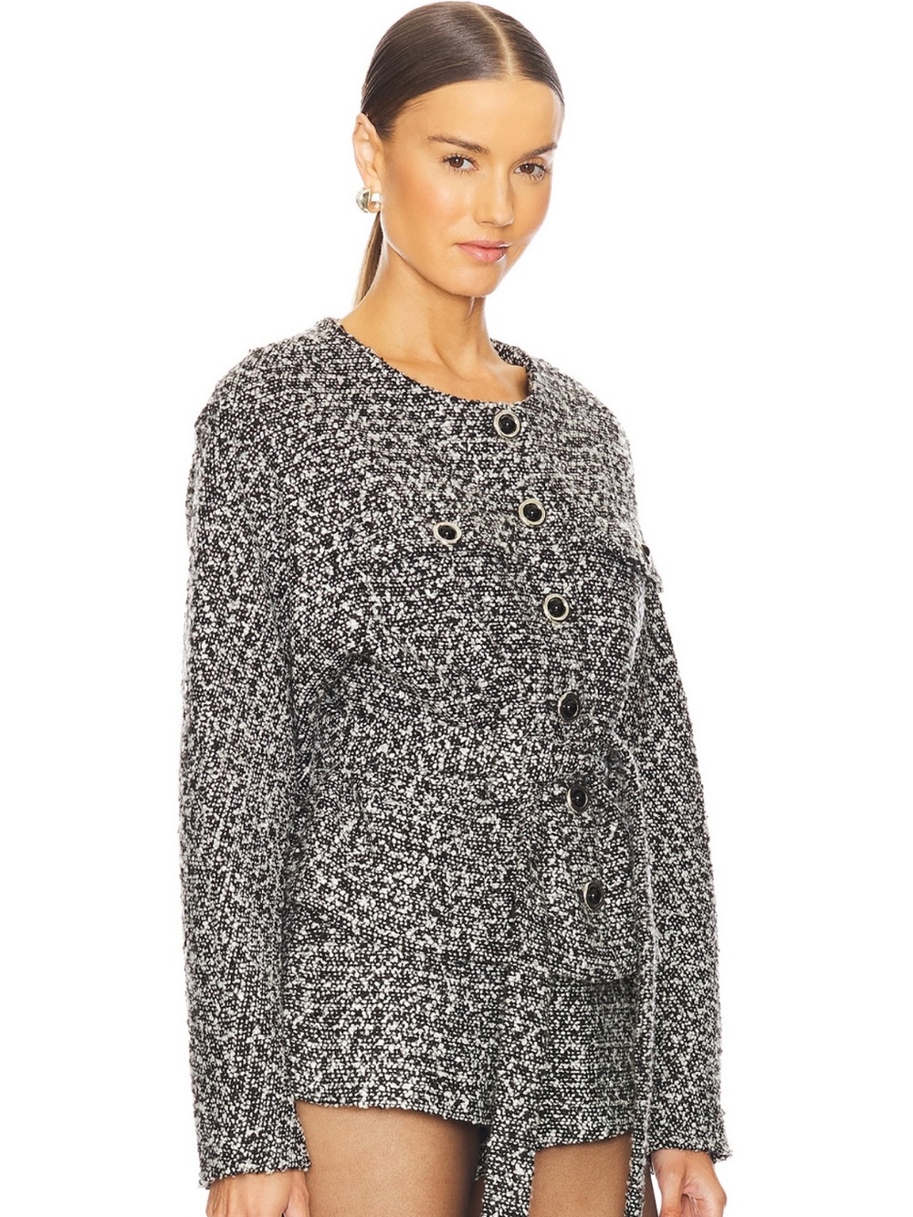 NWT Lovers + Friends Lucca Tweed Jacket Black & White NWT | REVOLVE $298